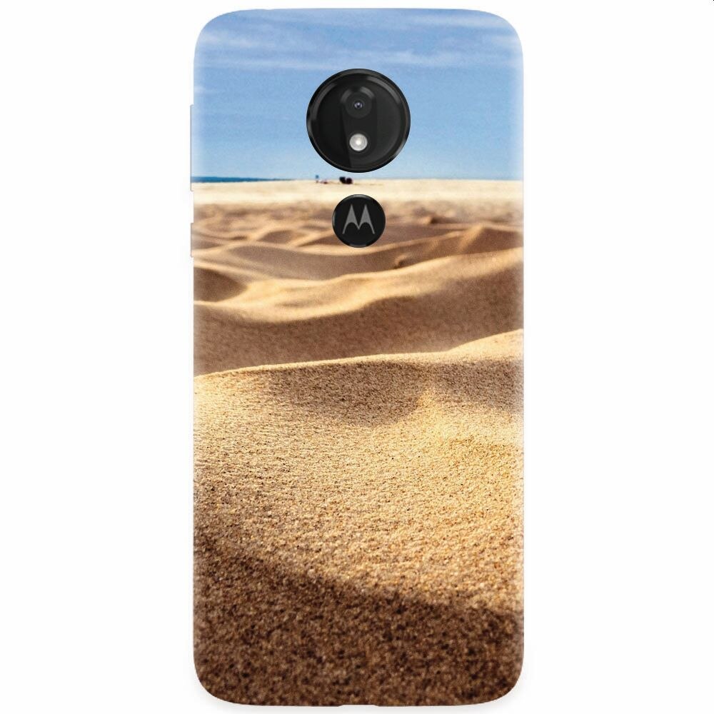 Husa silicon pentru Motorola Moto G7 Power, Beach Sand Closeup Holiday