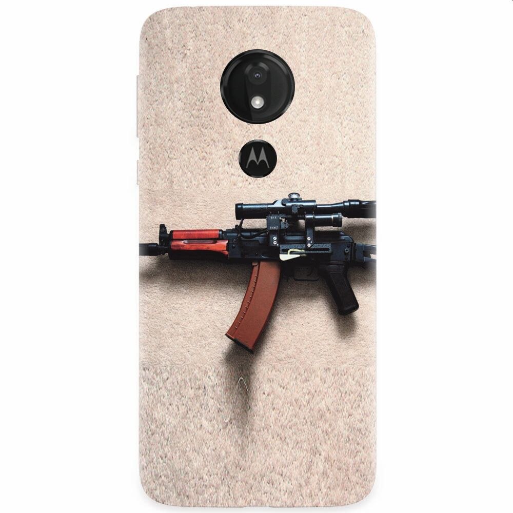 Husa silicon pentru Motorola Moto G7 Power, AK Kalashnikov Gun Of Military
