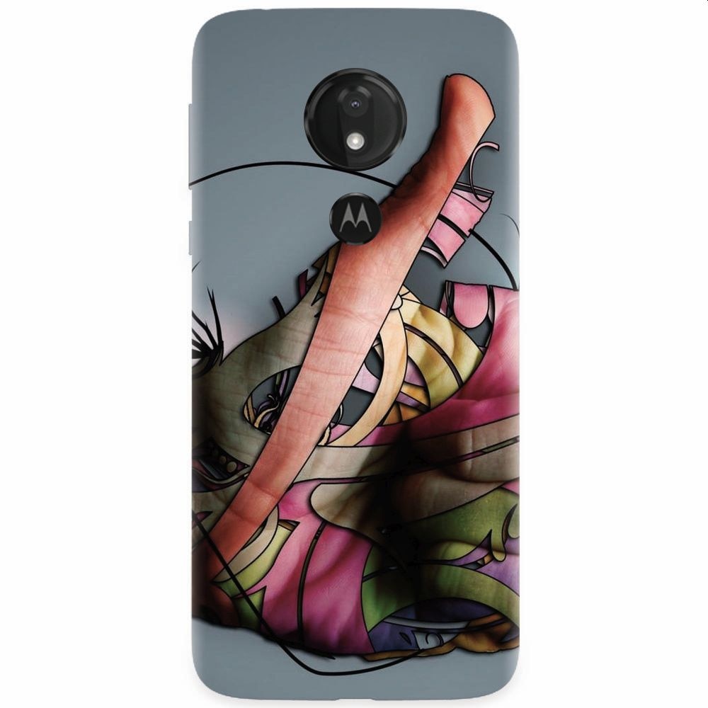 Husa silicon pentru Motorola Moto G7, Abstract Minimalistic Hands