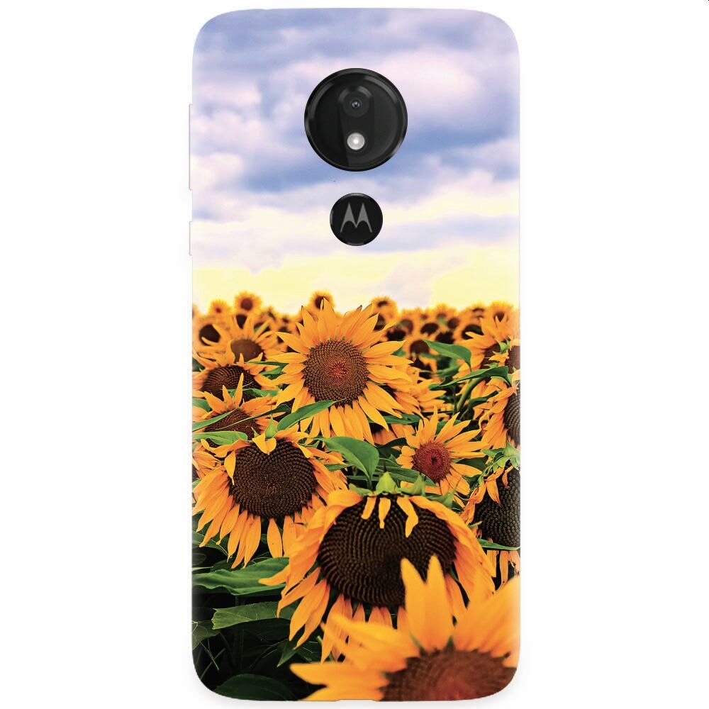 Husa silicon pentru Motorola Moto G7, Sunflowers