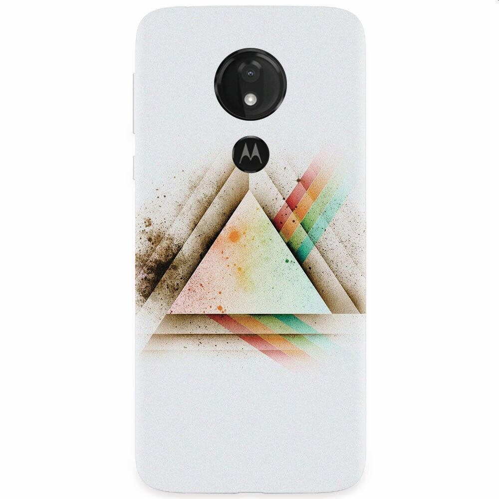 Husa silicon pentru Motorola Moto G7 Power, Abstract Grunge Light Triangle