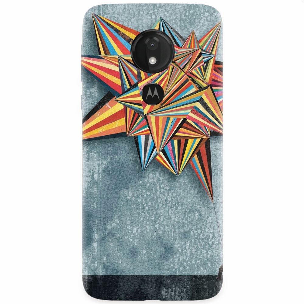 Husa silicon pentru Motorola Moto G7 Power, Abstract Colorful Balloon Triangles