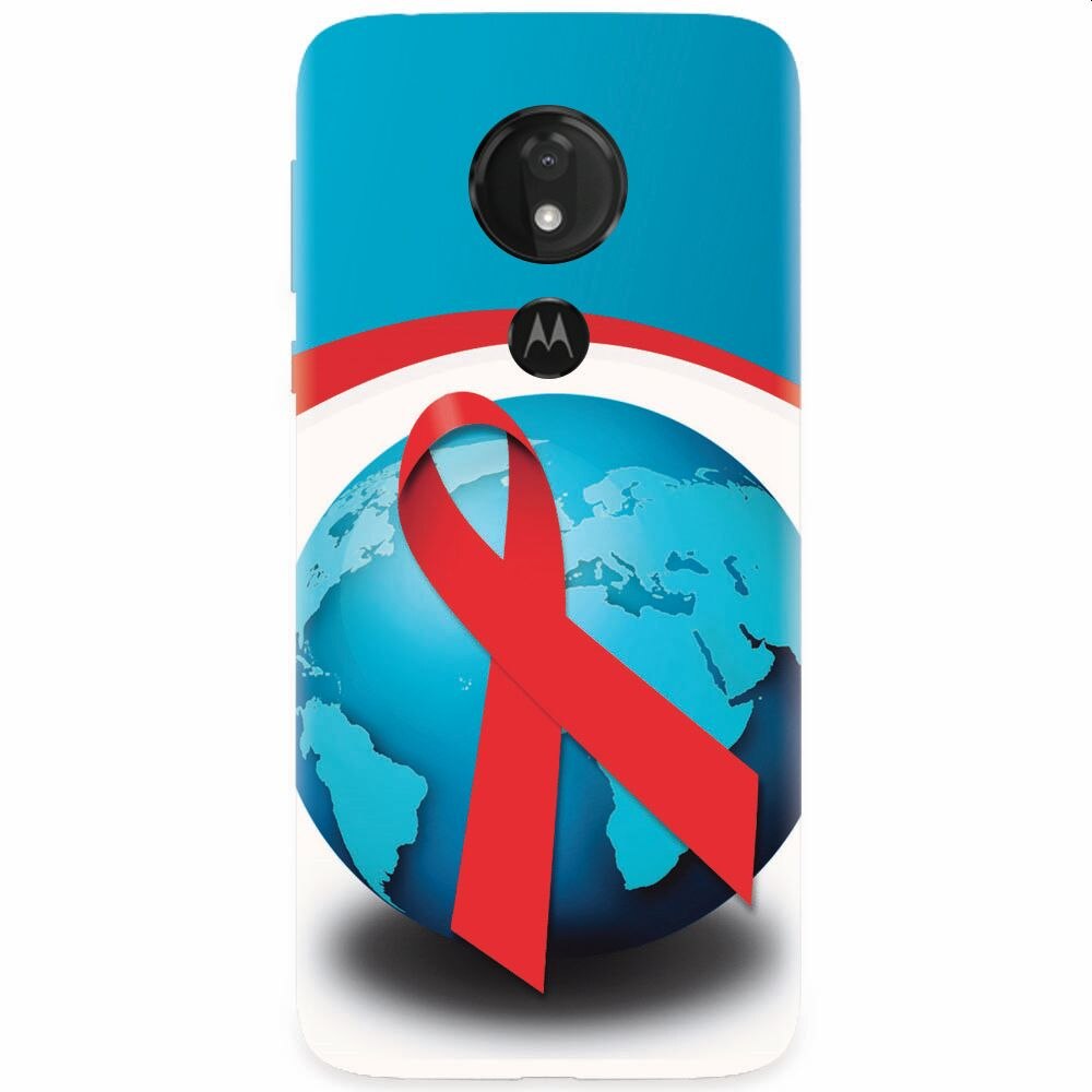 Husa silicon pentru Motorola Moto G7 Power, World Aids Day