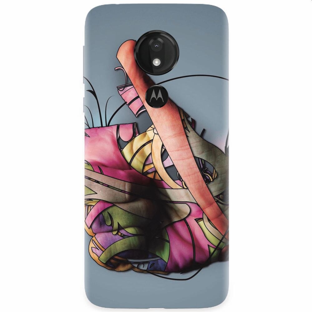 Husa silicon pentru Motorola Moto G7, Beautiful Hand Art
