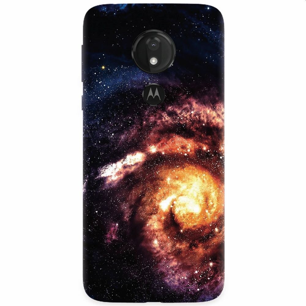 Husa silicon pentru Motorola Moto G7, Spiral Galaxy Illustration