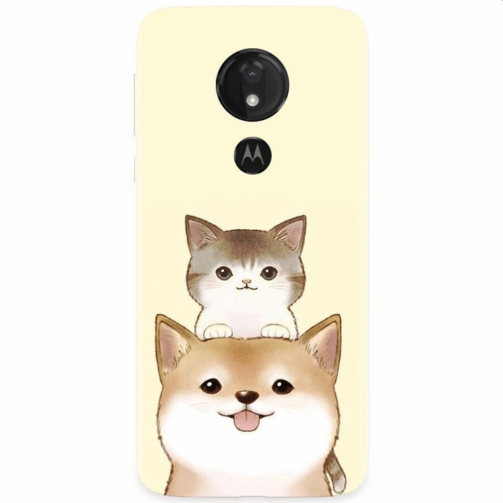 Силиконов капак за Motorola Moto G7 Power, Two Cat