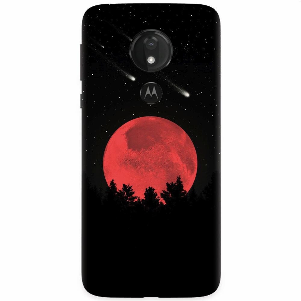 Husa silicon pentru Motorola Moto G7, Blood Moon