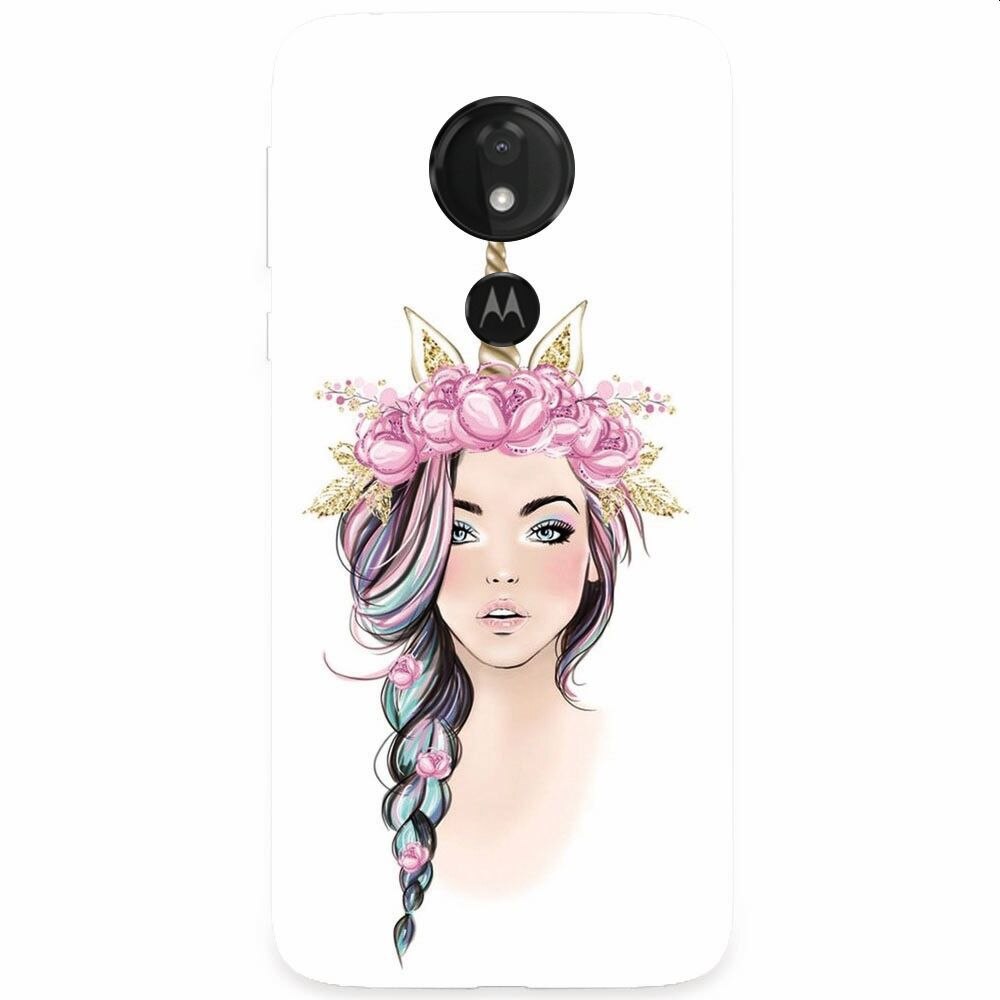 Husa silicon pentru Motorola Moto G7, Unicorn Girl