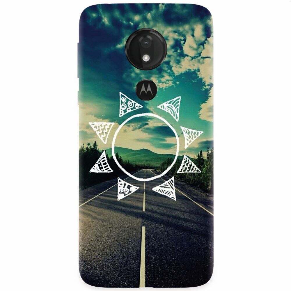 Husa silicon pentru Motorola Moto G7 Power, Sun On The Road