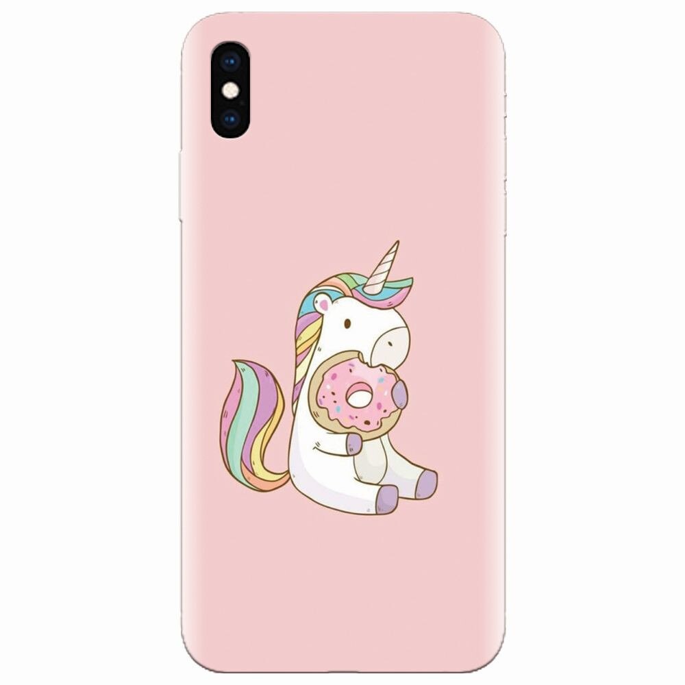 Husa silicon pentru Apple Iphone XS Max, Unicorn Donuts