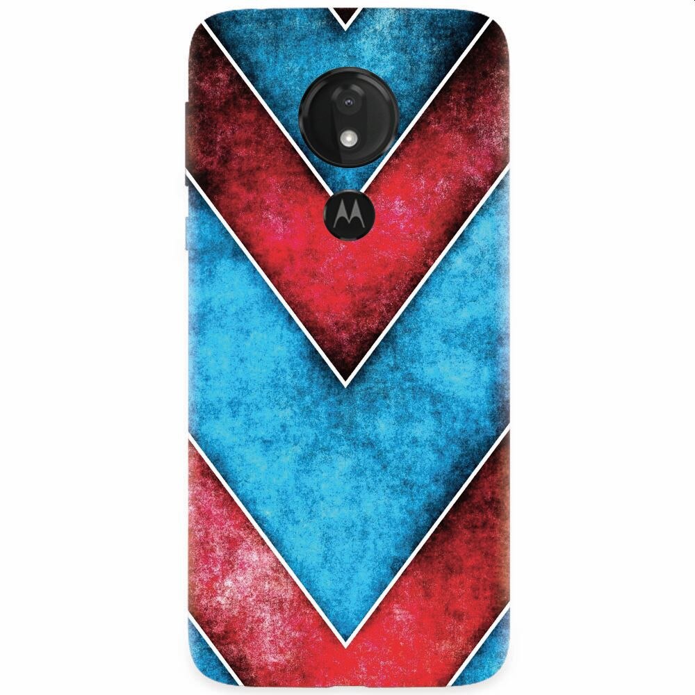 Husa silicon pentru Motorola Moto G7 Power, Blue And Red Abstract