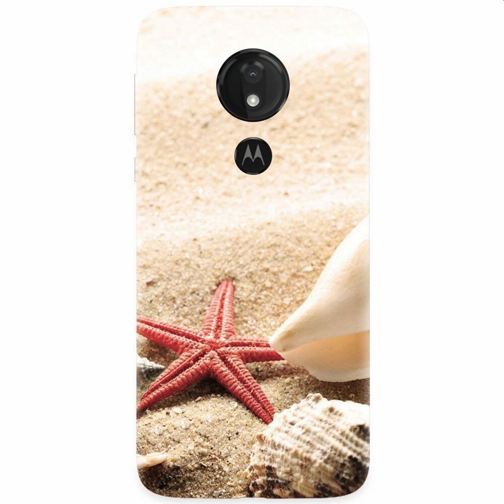 Husa silicon pentru Motorola Moto G7 Power, Beach Shells And Starfish