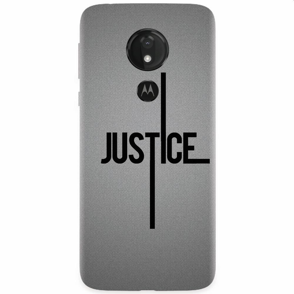 Husa silicon pentru Motorola Moto G7, Amir Justice Minimalistic Nubheebuccus Text
