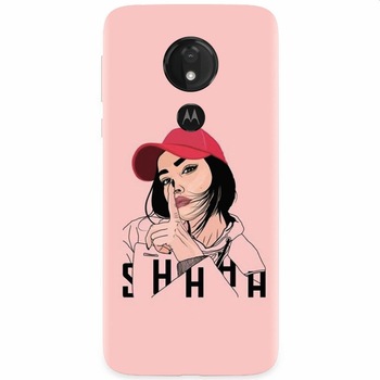 Husa silicon pentru Motorola Moto G7 Power, Shhh Husa silicon pentru Motorola Moto G7 Power, Shhh
