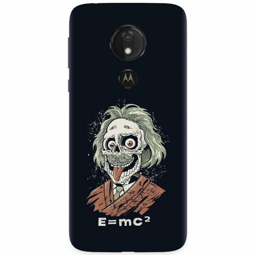 Husa silicon pentru Motorola Moto G7 Power, Albert Einstein Caricature