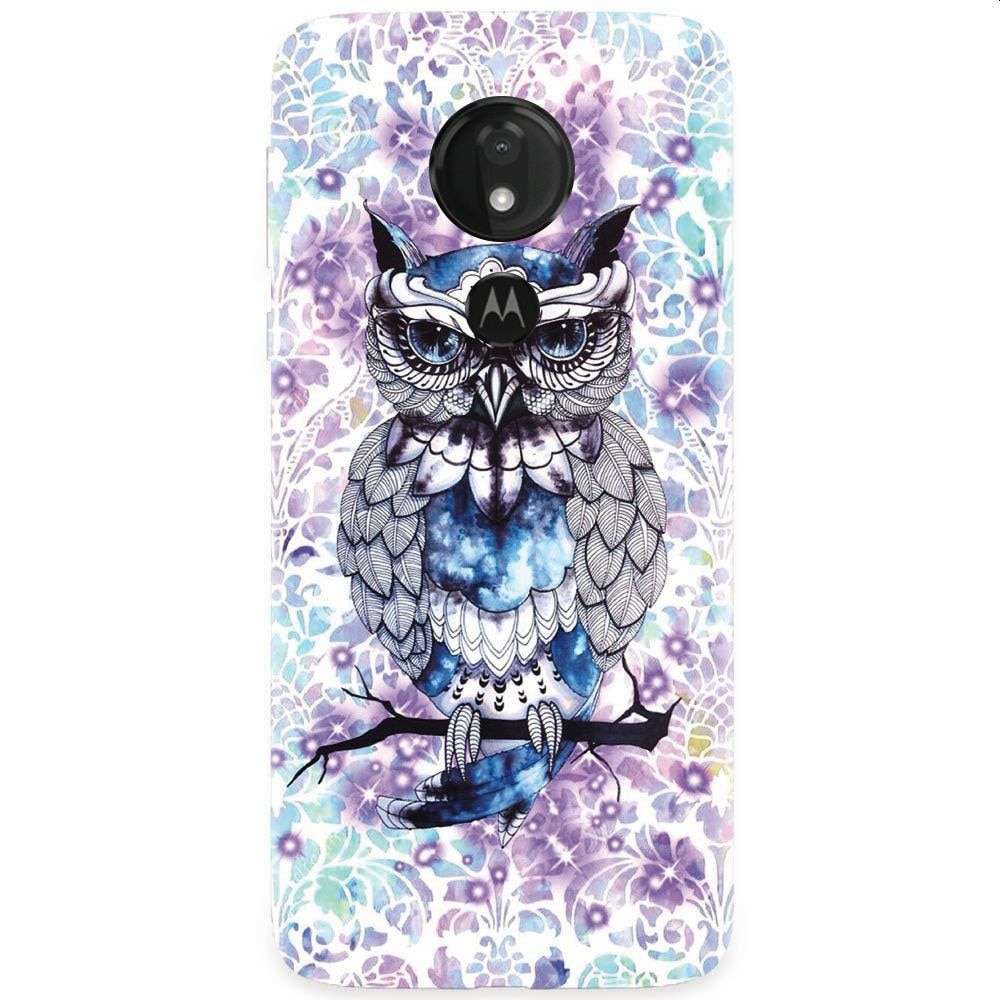 Husa silicon pentru Motorola Moto G7 Power, Abstract Owl