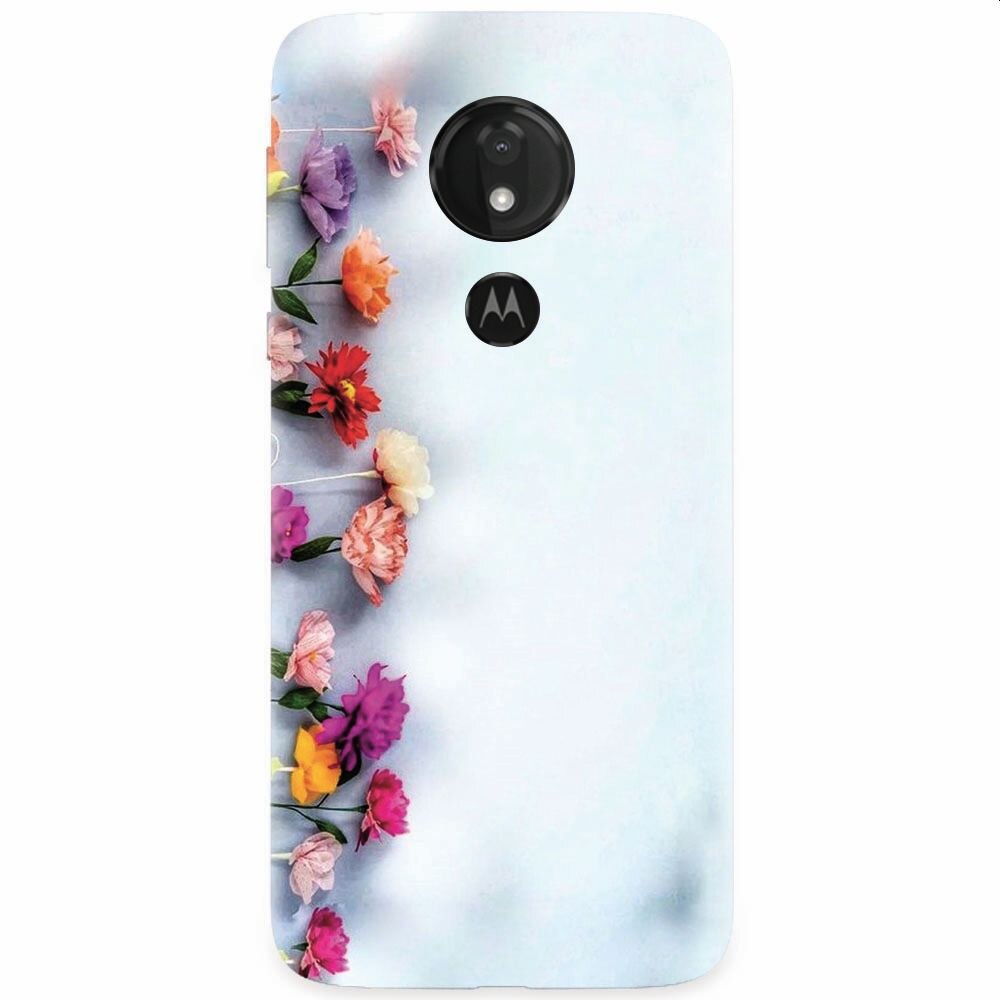 Husa silicon pentru Motorola Moto G7, Flowers