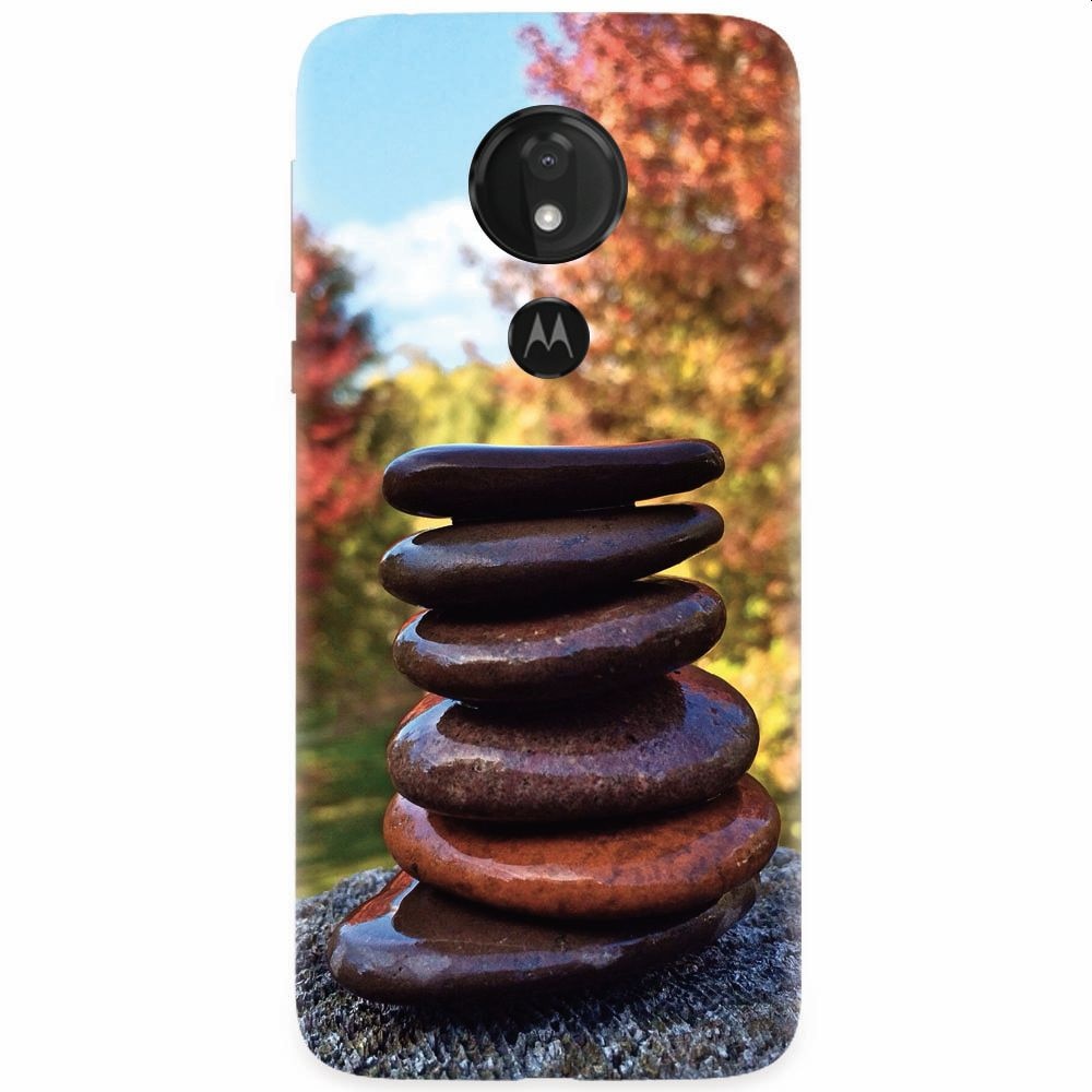 Husa silicon pentru Motorola Moto G7, Stacking Stones