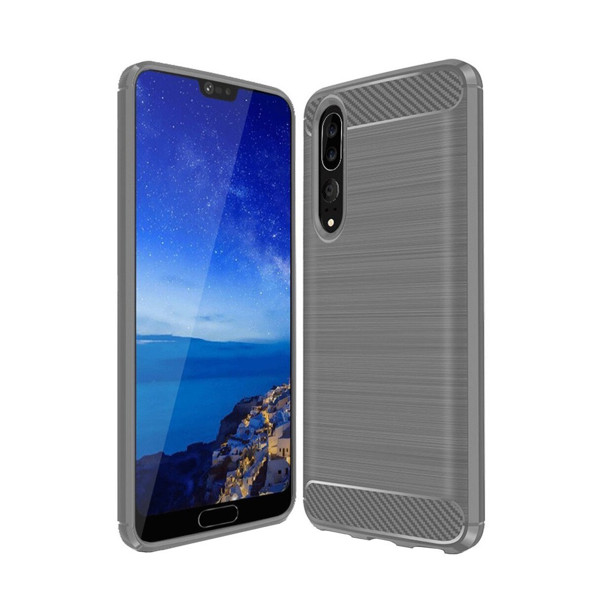 Husa Huawei P20 Pro, Slim Armor Carbon, carcasa spate Antisoc, Gri
