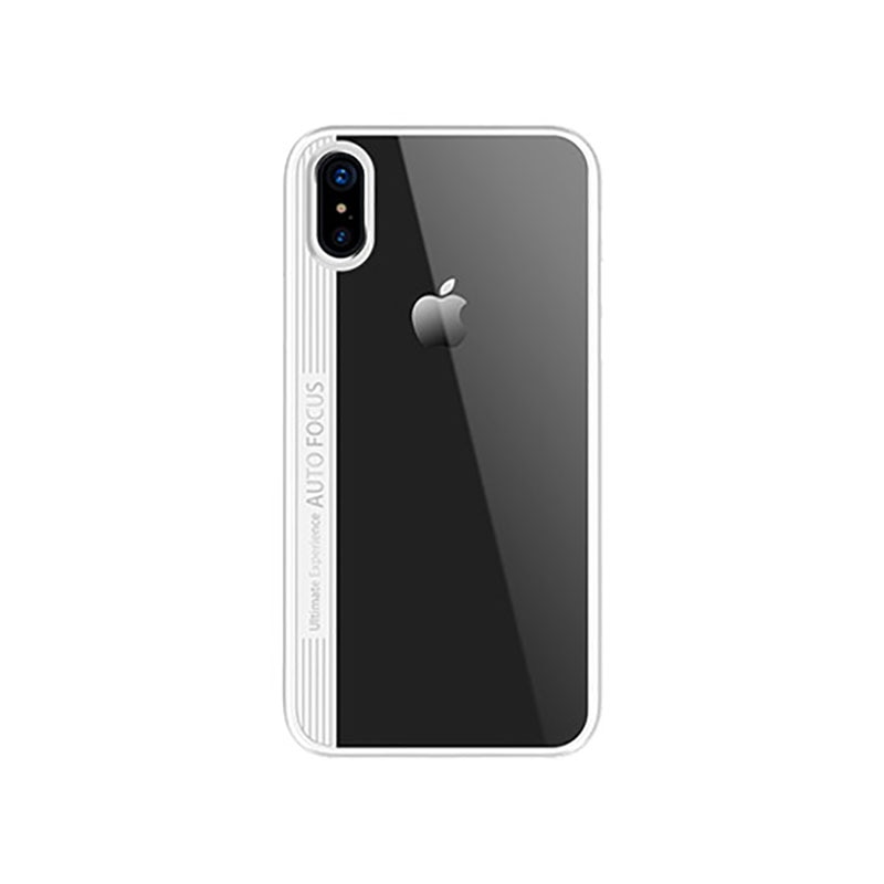 Set: Husa si folie de protectie iPhone X, XS Alb, Husa Joyroom, ultra slim, Folie display cu sticla Asahi Japonia, 0.2 mm, originala Joyshell