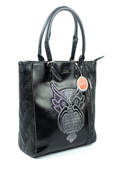 Geanta de mana negru din piele ecologica de calitate superioara Doca, de dama, E- 11699 Geanta de mana negru din piele ecologica de calitate superioara Doca, de dama, E- 11699