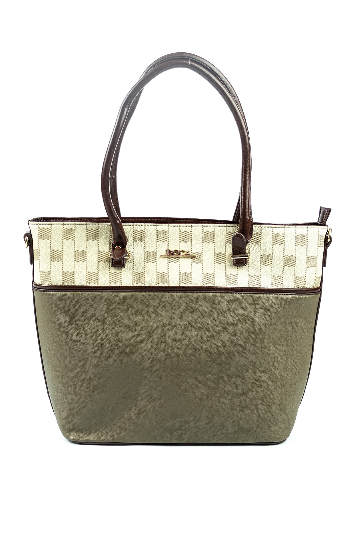 Geanta de dama casual Doca, Culoare Kaki, E-11475
