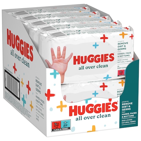 Servetele umede Huggies All Over Clean, 10 pachete x 56, 560 buc