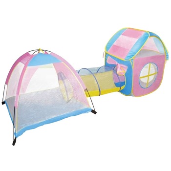 Cort de joaca si tunel pentru copii 3 in 1 Bebeking Cort de joaca si tunel pentru copii 3 in 1 Bebeking