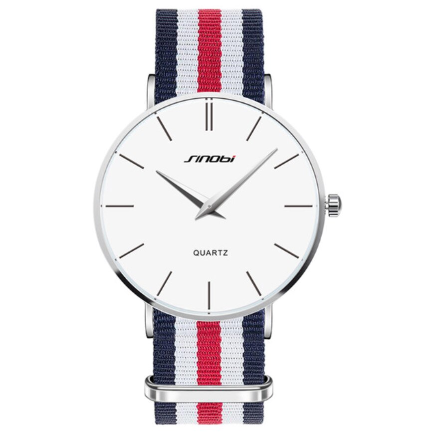 Ceas barbatesc Sinobi Relogio Masculino, Albastru / Alb