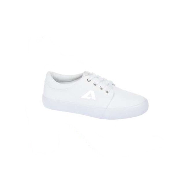 Tenisi clasici din material de panza cu talpa flexibila, joasa, D&J Exclusive, Alb