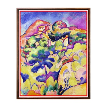 Tablou Poster, Arta Sec. XX, Georges Braque - Landscape at La Ciotat - ASD-118, 40 x 50 cm Tablou Poster, Arta Sec. XX, Georges Braque - Landscape at La Ciotat - ASD-118, 40 x 50 cm