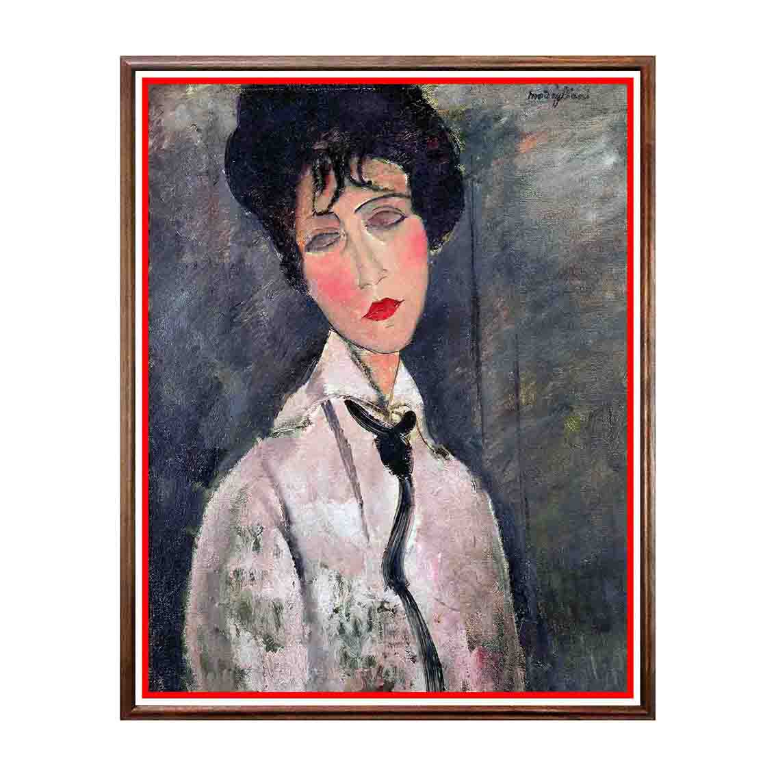 Tablou Poster, Arta Sec. XX, Amedeo Modigliani - Woman with a Black Tie - ASD-063, 40 x 50 cm