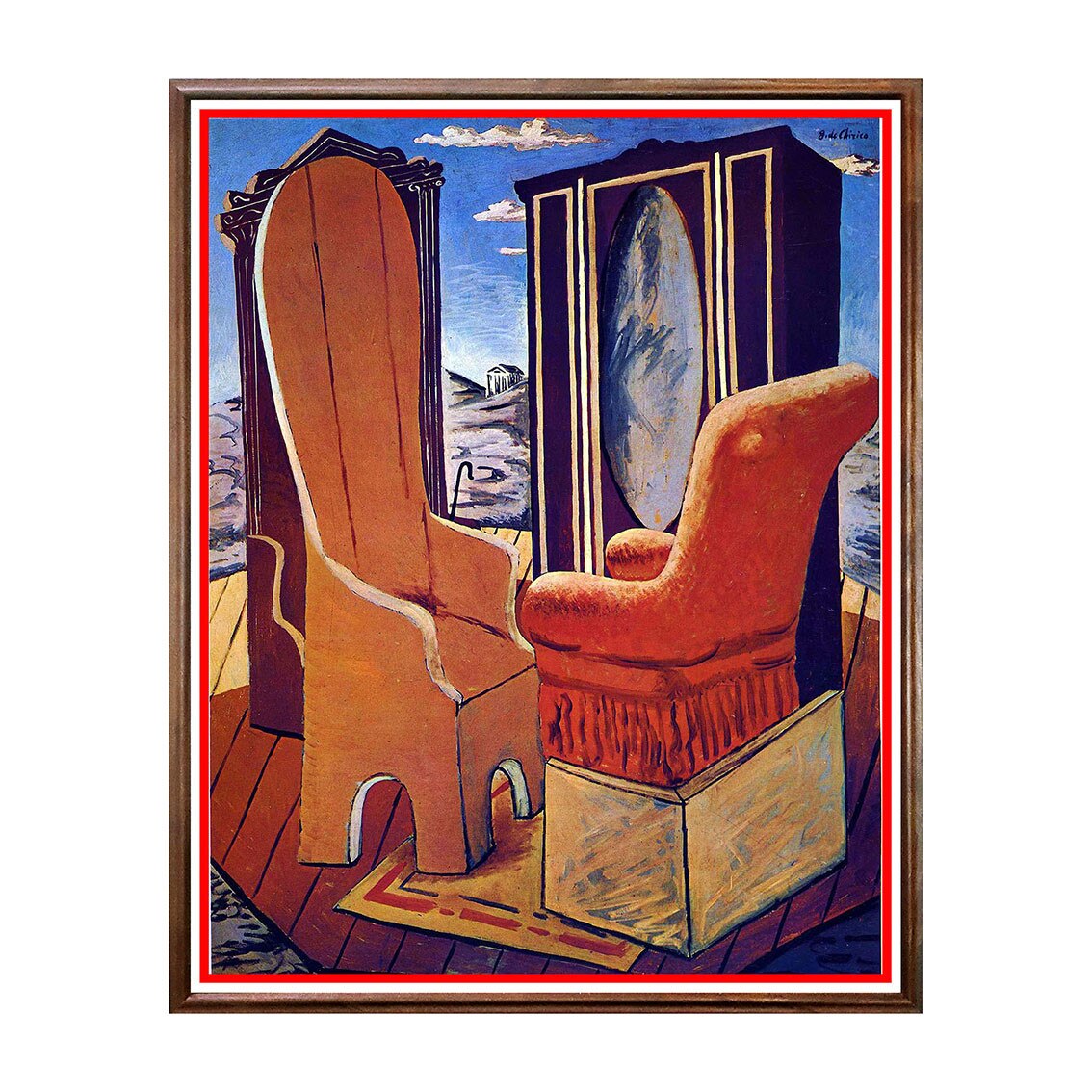 Tablou Poster, Arta Sec. XX, Giorgio de Chirico - Furniture in the Valley - ASD-125, 40 x 50 cm
