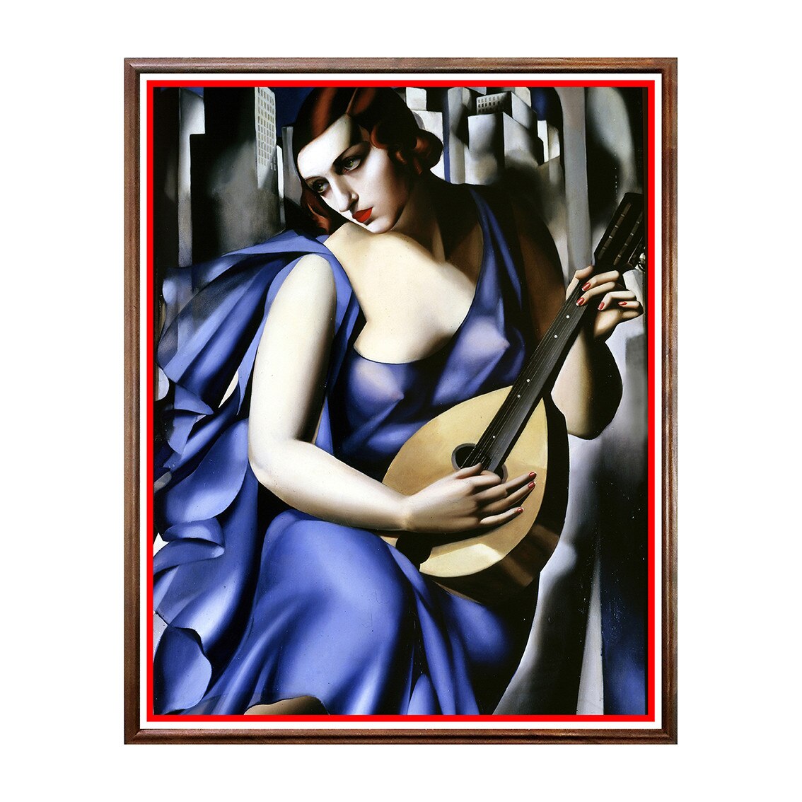 Tablou Poster, Arta Sec. XX, Tamara de Lempicka - Woman in Blue with Guitar - ASD-213, 40 x 50 cm