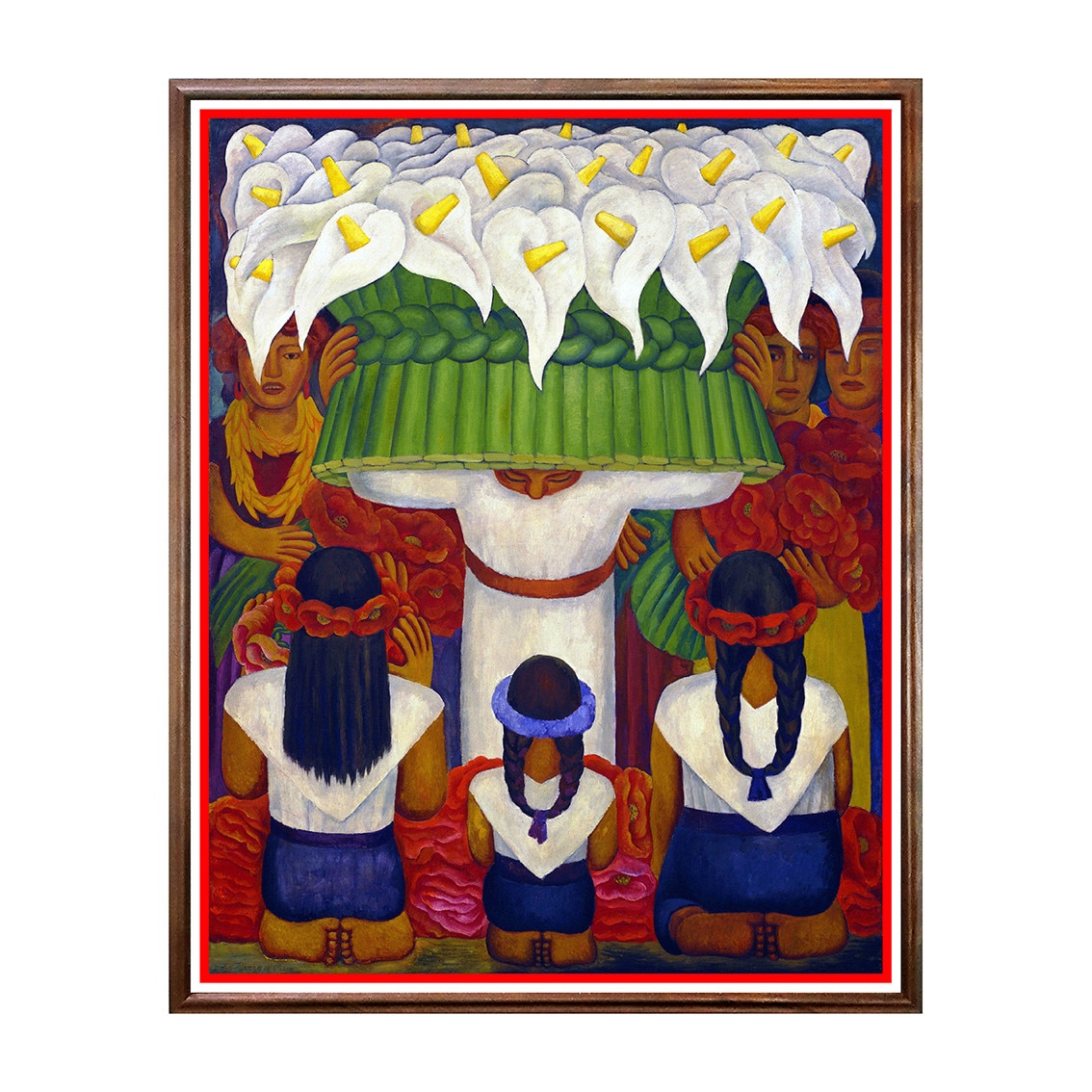 Tablou Poster, Arta Sec. XX, Diego Rivera - Flower Festival Feast of Santa Anita - ASD-079, 40 x 50 cm