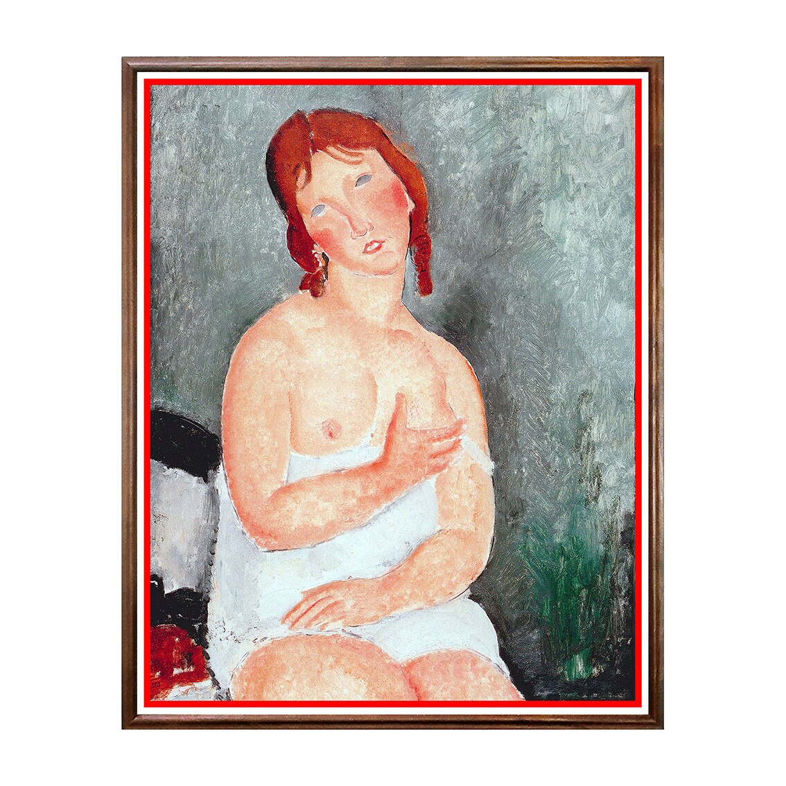 Tablou Poster, Arta Sec. XX, Amedeo Modigliani - Young Woman in a Shirt - ASD-064, 40 x 50 cm