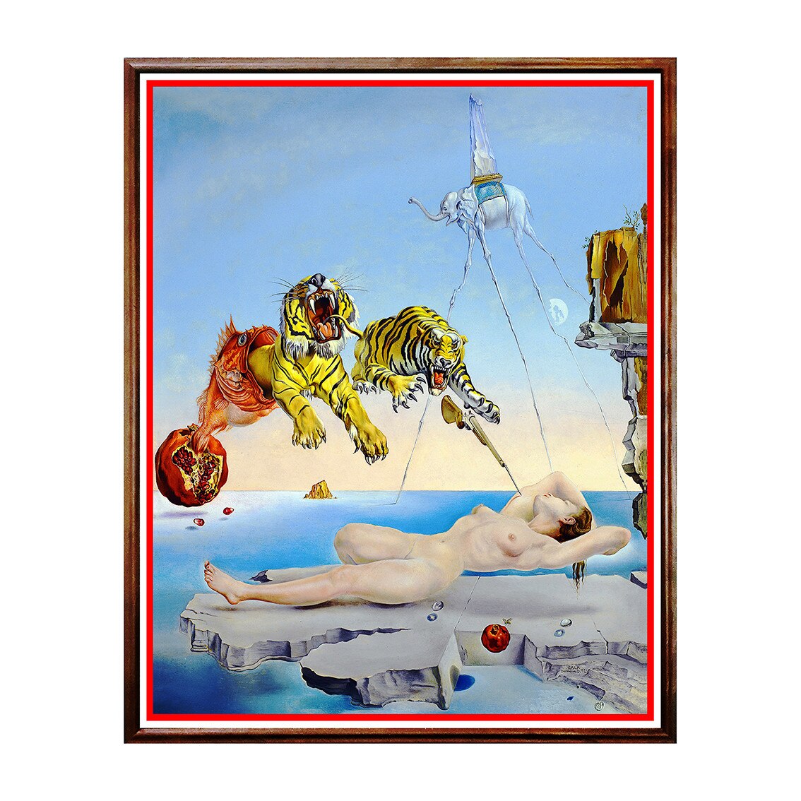 Tablou Poster, Arta Sec. XX, Dali - One Second Before Awakening From a Dream - ASD-031, 40 x 50 cm