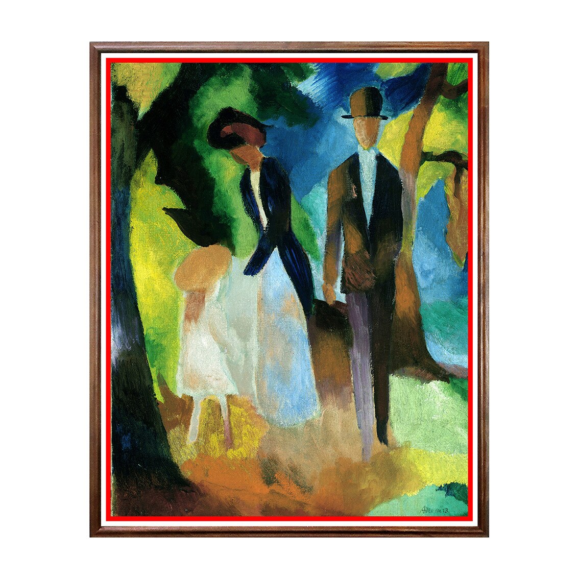 Tablou Poster, Arta Sec. XX, August Macke - Leute am Blauen See - ASD-072, 40 x 50 cm