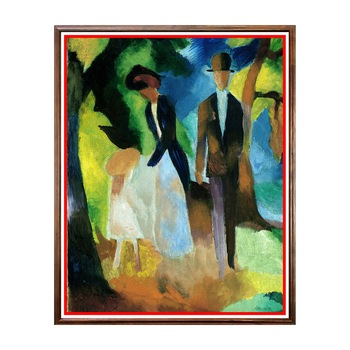 Tablou Poster, Arta Sec. XX, August Macke - Leute am Blauen See - ASD-072, 40 x 50 cm Tablou Poster, Arta Sec. XX, August Macke - Leute am Blauen See - ASD-072, 40 x 50 cm