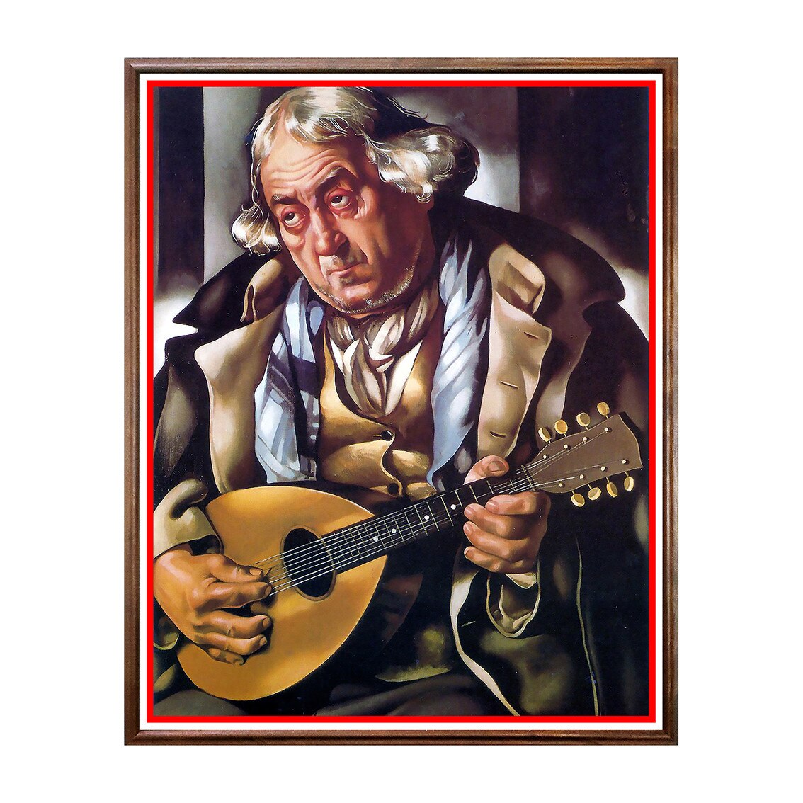 Tablou Poster, Arta Sec. XX, Tamara de Lempicka - Old Beggar with Mandolin - ASD-209, 40 x 50 cm