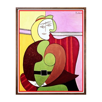 Tablou Poster, Arta Sec. XX, Pablo Picasso - Seated Woman in a Red Armchair - ASD-003, 40 x 50 cm Tablou Poster, Arta Sec. XX, Pablo Picasso - Seated Woman in a Red Armchair - ASD-003, 40 x 50 cm