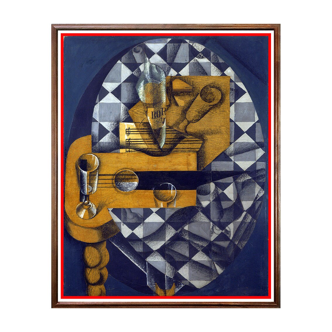 Tablou Poster, Arta Sec. XX, Juan Gris - Guitar and Glasses - ASD-166, 40 x 50 cm