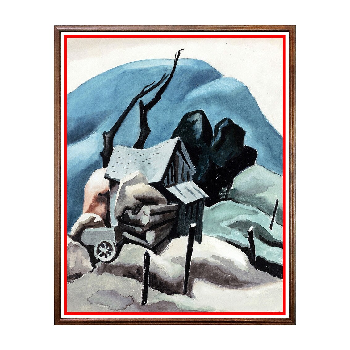 Tablou Poster, Arta Sec. XX, Thomas Hart Benton - Taney County Barn - ASD-220, 40 x 50 cm