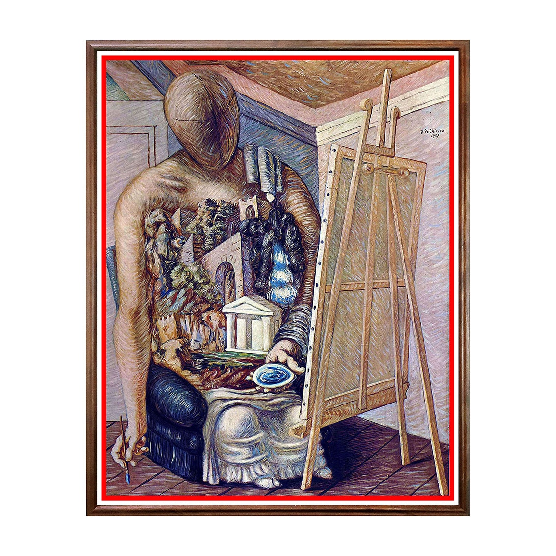 Tablou Poster, Arta Sec. XX, Giorgio de Chirico - The Painter - ASD-135, 40 x 50 cm