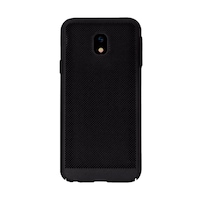 set husa si folie samsung galaxy j7 2017 j7 pro 2017 j730 negru husa de protectie super slim perforata folie protectie ecran cu sticla negru originala joyshell imagen 22_0_
0