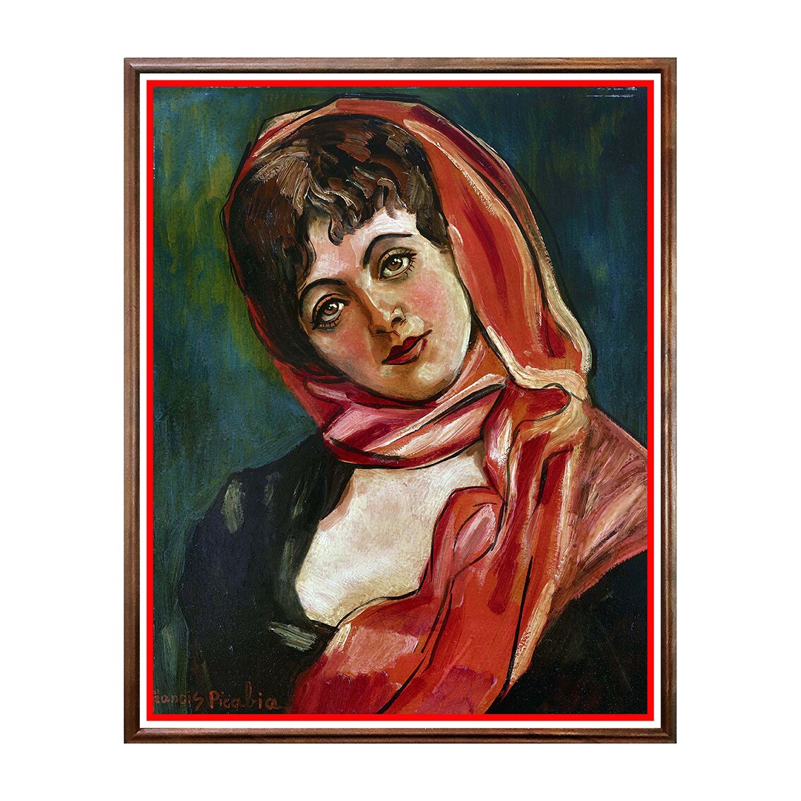 Tablou Poster, Arta Sec. XX, Francis Picabia - Visage de Femme - ASD-110, 40 x 50 cm