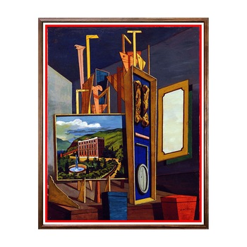 Tablou Poster, Arta Sec. XX, Giorgio de Chirico - Great Metaphysical Interior - ASD-127, 40 x 50 cm Tablou Poster, Arta Sec. XX, Giorgio de Chirico - Great Metaphysical Interior - ASD-127, 40 x 50 cm