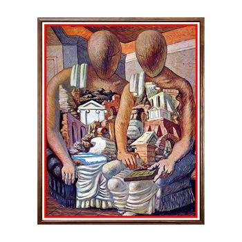 Tablou Poster, Arta Sec. XX, Giorgio de Chirico - The Archaeologists - ASD-129, 40 x 50 cm Tablou Poster, Arta Sec. XX, Giorgio de Chirico - The Archaeologists - ASD-129, 40 x 50 cm