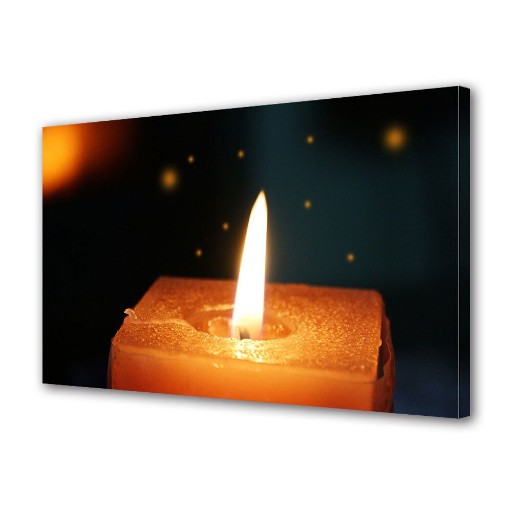 Tablou Canvas Halloween Lumanare portocalie Halloween, 70 x 100 cm