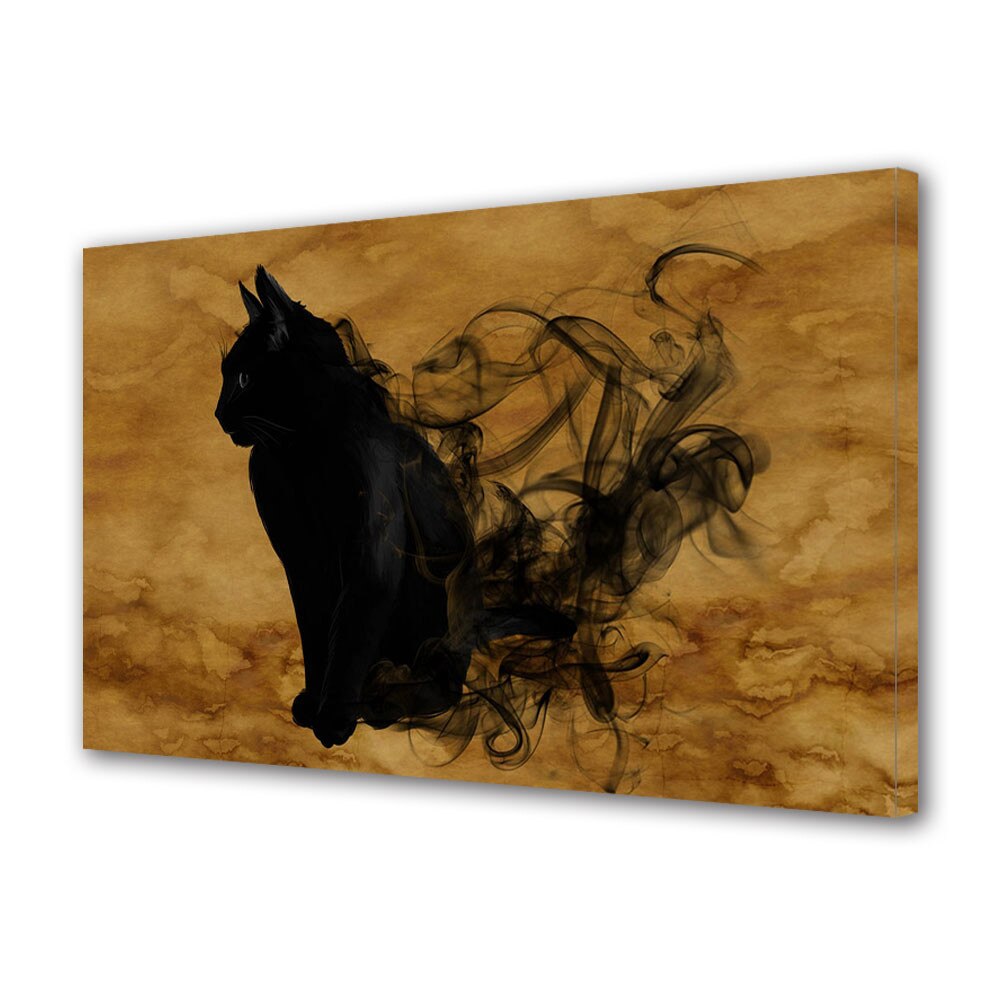 Tablou Canvas Halloween Pisica neagra Halloween, 20 x 30 cm